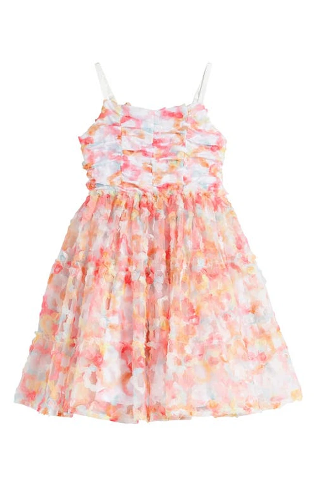 Ava & Yelly Kids' Floral Party Dress Pink Multi at Nordstrom,