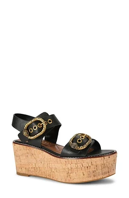 Kurt Geiger London Mayfair Platform Wedge Sandal Black at Nordstrom,