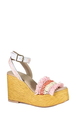 Diba True Muddie Water Platform Wedge Sandal in Pink Multi at Nordstrom, Size 8