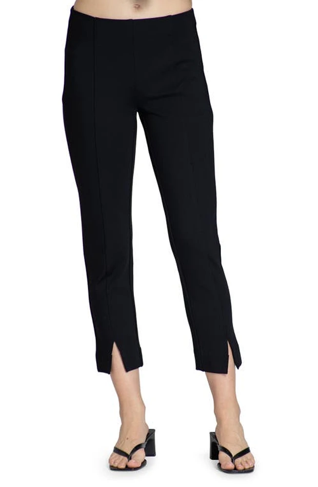 APNY Split Hem Pull-On Crop Slim Pants in Black at Nordstrom, Size 6