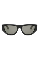 CELINE Monochroms 55mm Cat Eye Sunglasses in Shiny /Smoke at Nordstrom