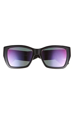 Kurt Geiger London 54mm Rectangular Sunglasses in Black Opaque/Rainbow at Nordstrom