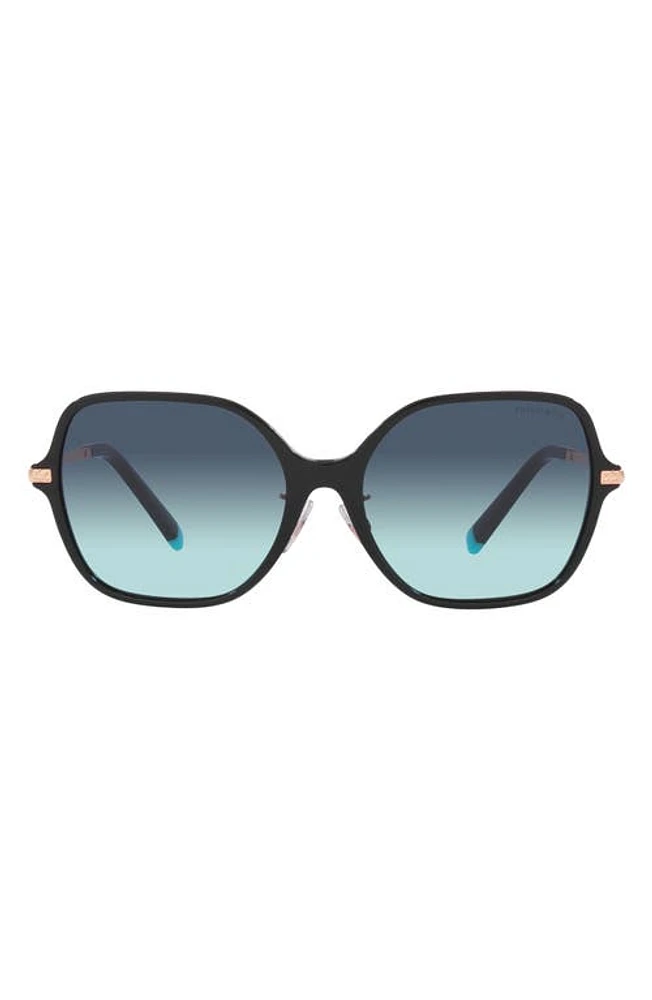 Tiffany & Co. 57mm Gradient Pillow Sunglasses in Black at Nordstrom