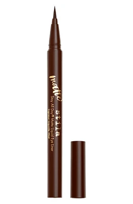 Stila Stay All Day Matte Liquid Eye Liner in Matte Brown at Nordstrom