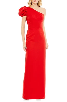 Mac Duggal One-Shoulder Column Gown Red at Nordstrom,