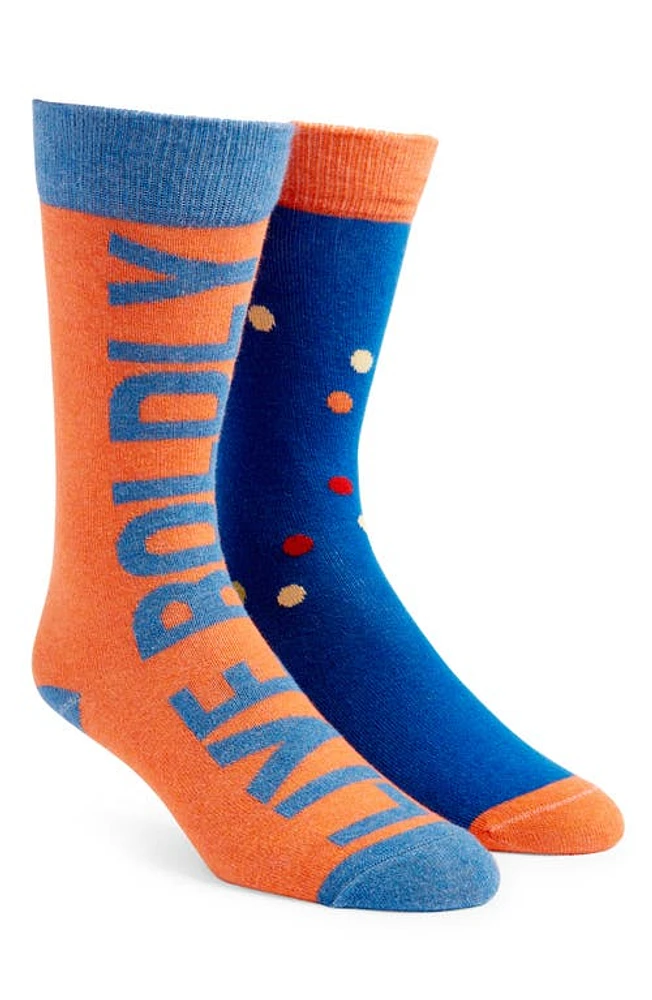 Able Made Live Boldly Community 2-Pack Crew Socks Lve Boldly/Comunity Sck Set at Nordstrom,