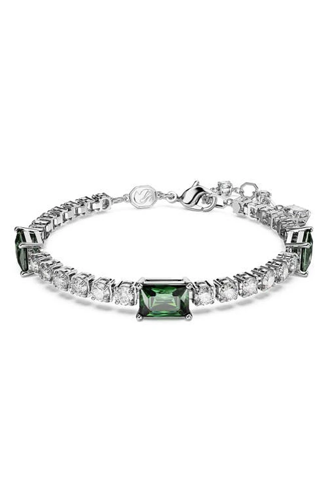 Swarovski Matrix Crystal Tennis Bracelet in Green at Nordstrom