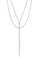 Lana Blake Lariat Necklace in White Gold at Nordstrom