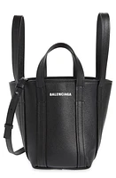 Balenciaga Extra Small Everyday North/South Leather Tote in Black/White at Nordstrom