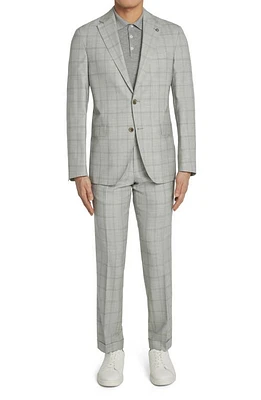 Jack Victor McAllen Unconstructed Plaid Wool Suit in Grey at Nordstrom, Size 46 Long