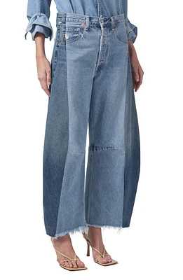 Citizens of Humanity Pieced Horseshoe Raw Hem Ankle Wide Leg Jeans Fracture at Nordstrom,