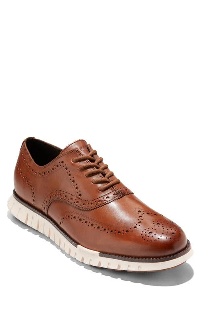 Cole Haan ZeroGrand Remastered Wingtip Derby Sneaker Ch British Tan/Ivory at Nordstrom,