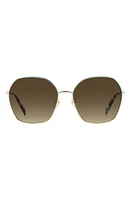 Kate Spade New York kenna 57mm square sunglasses in Gold Blue/Brown Gradient at Nordstrom