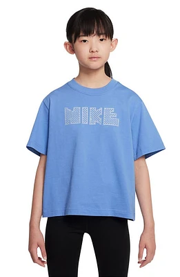 Nike Kids' Sportswear Boxy Cotton Logo T-Shirt in Polar at Nordstrom, Size Xs