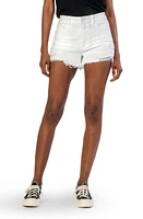 KUT from the Kloth Jane High Waist Cutoff Denim Shorts Optic White at Nordstrom,