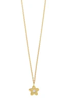 Bony Levy Kids' 14K Gold & Diamond Flower Pendant Necklace in 18K Yellow Gold at Nordstrom, Size 15