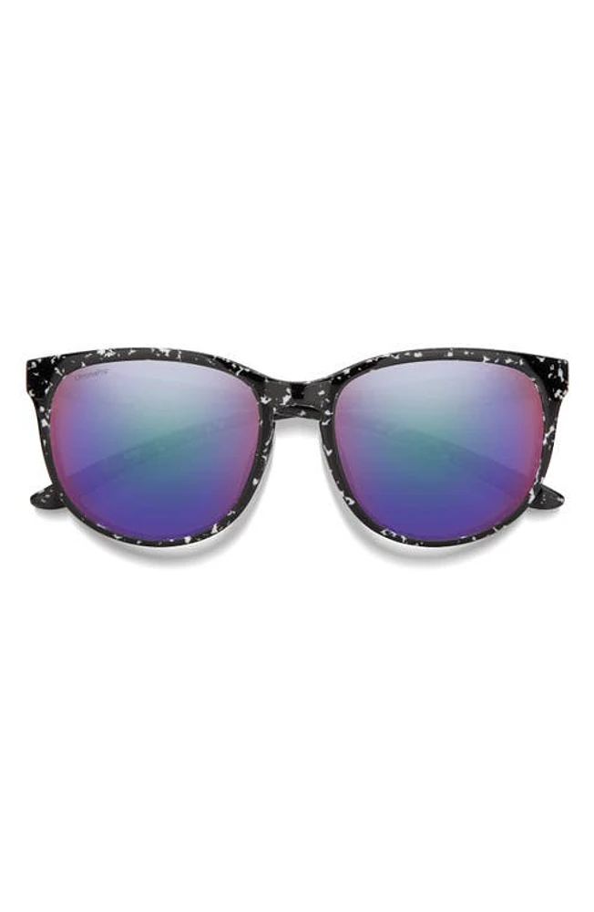 Smith Lake Shasta 56mm ChromaPop Polarized Sunglasses in Black Marble /Violet Mirror at Nordstrom