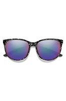 Smith Lake Shasta 56mm ChromaPop Polarized Sunglasses in Black Marble /Violet Mirror at Nordstrom