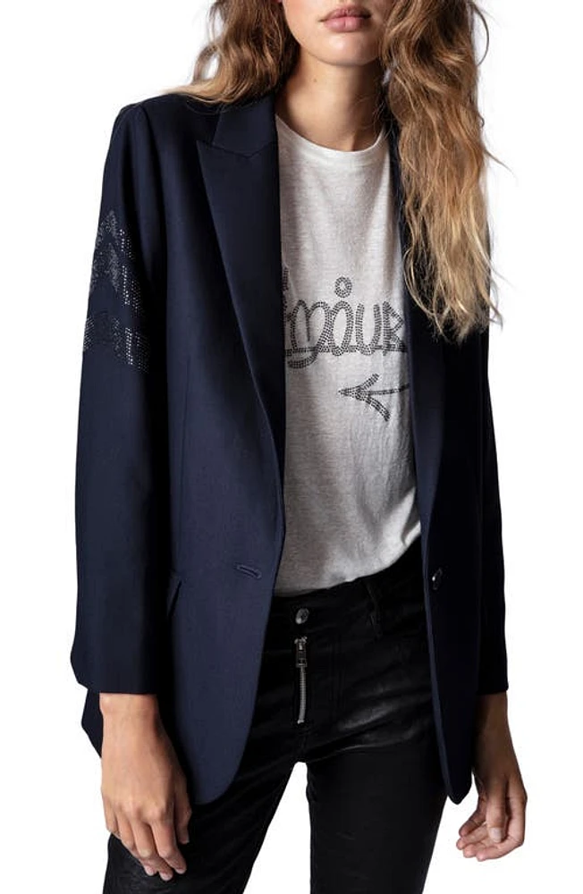 Zadig & Voltaire Viva Crystal Arrow Jacket Encore at Nordstrom, Us