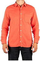 HIROSHI KATO The Ripper Gauze Button-Up Shirt Coral at Nordstrom,