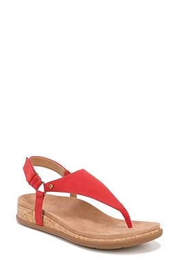 Vionic Kirra II Platform Wedge Sandal Red at Nordstrom,