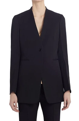 Jil Sander Single Breasted Wool Blazer Black at Nordstrom, Us