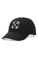 Off-White Embroidered Arrow Drill Baseball Cap Black White at Nordstrom