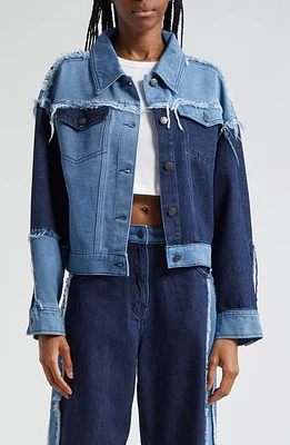 HONOR THE GIFT Patchwork Denim Jacket Indigo at Nordstrom,