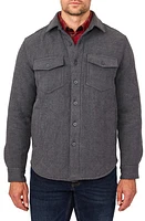 Rainforest Elbow Patch Brushed Twill Quilted Shirt Jacket at Nordstrom,