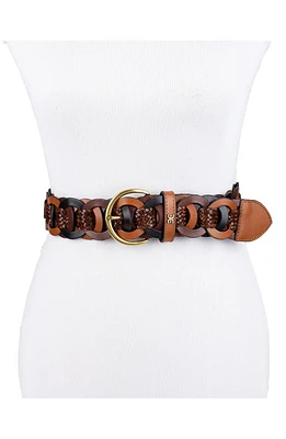 Sam Edelman Link Woven Belt Multi-Brown at Nordstrom,