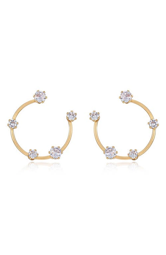 Ettika Small Wire Cubic Zirconia Hoop Earrings in Gold at Nordstrom