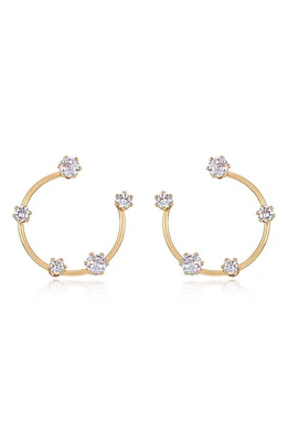 Ettika Small Wire Cubic Zirconia Hoop Earrings in Gold at Nordstrom