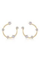 Ettika Small Wire Cubic Zirconia Hoop Earrings in Gold at Nordstrom