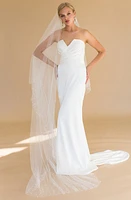 Brides & Hairpins Arwen Imitation Pearl Cathedral Veil (Nordstrom Exclusive) in Ivory at Nordstrom