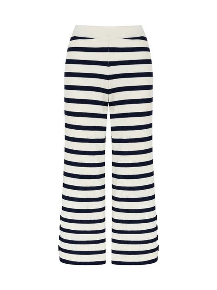 Nocturne Striped Knit Pants in Multi-Colored at Nordstrom