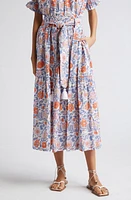 MILLE Franoise Floral Stripe Cotton Skirt at Nordstrom,