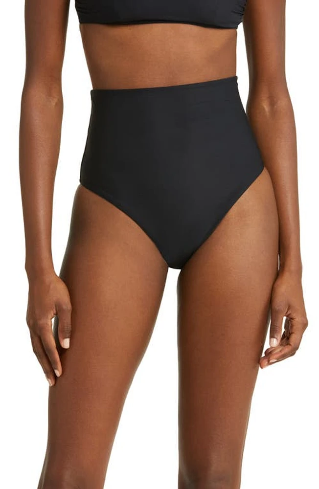 BONDI BORN Faith High Waist Bikini Bottoms Black at Nordstrom,