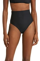 BONDI BORN Faith High Waist Bikini Bottoms Black at Nordstrom,