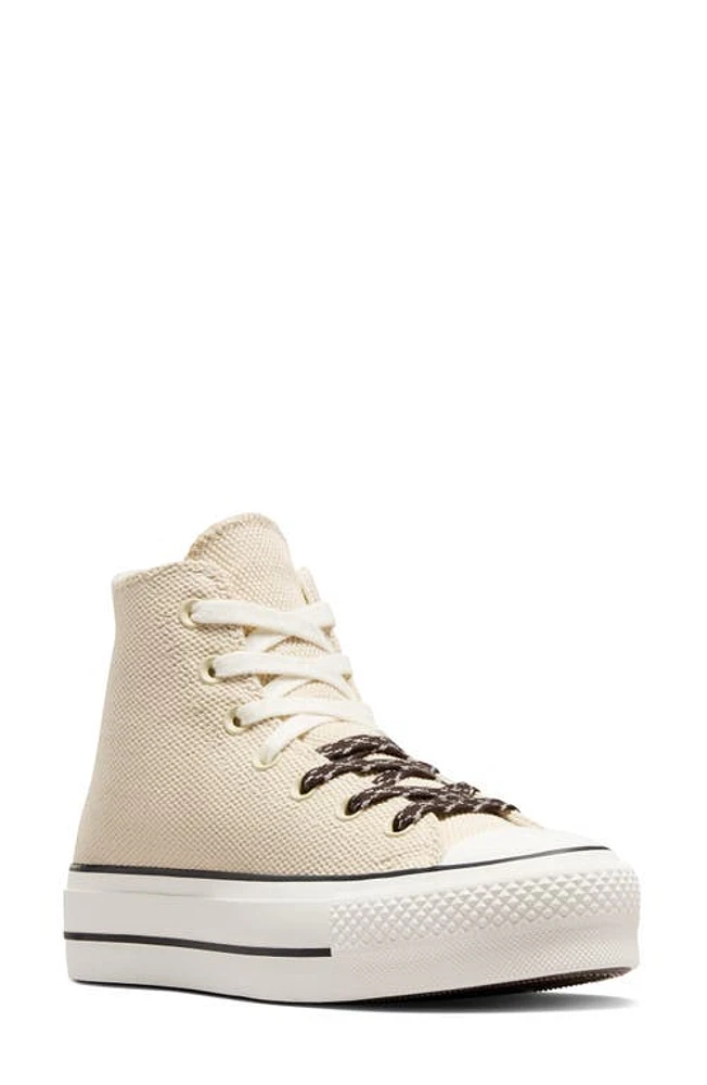 Converse Chuck Taylor All Star Lift High Top Sneaker Egret/Black/Fresh Brew at Nordstrom,