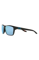 Oakley Sylas 60mm Prizm Polarized Rectangular Sunglasses in Matte Black at Nordstrom