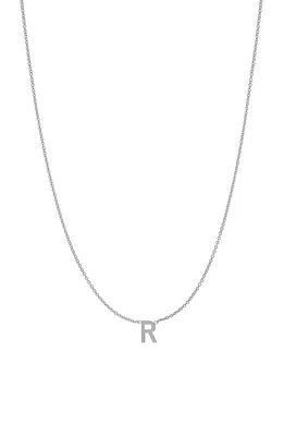 BYCHARI Initial Pendant Necklace in 14K White Gold-R at Nordstrom