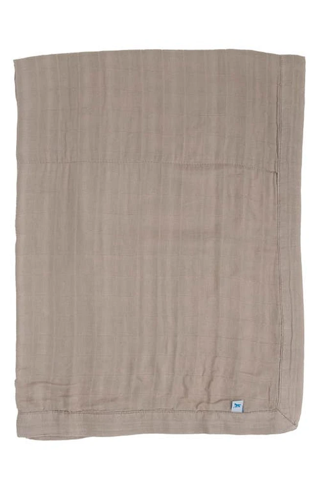 little unicorn Organic Cotton Muslin Baby Blanket in Oatmeal at Nordstrom