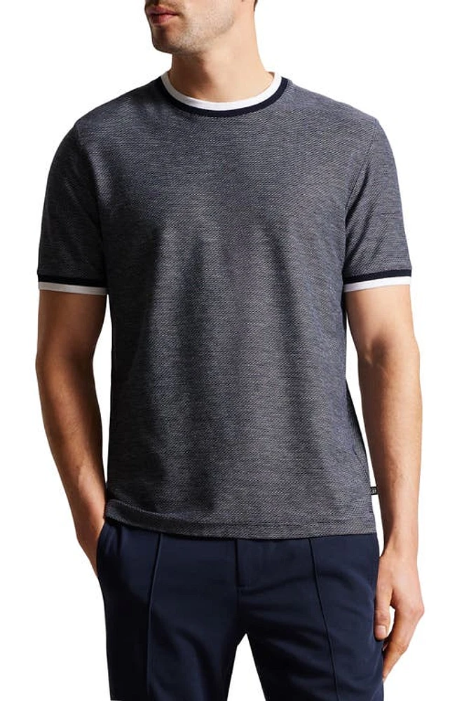 Ted Baker London Bowker Cotton Crewneck T-Shirt in Navy at Nordstrom, Size 6