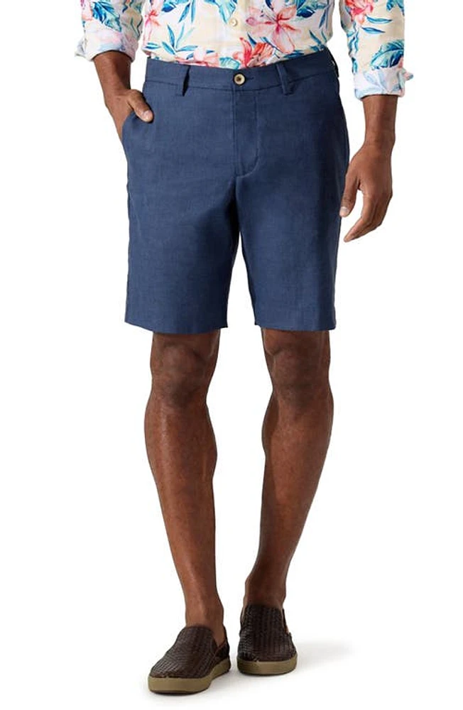 Tommy Bahama Lahaina Bay Flat Front Linen Blend Shorts at Nordstrom,