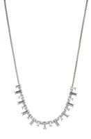 Nadri Mixed Baguette Chain Necklace in Rhodium at Nordstrom