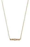 Dana Rebecca Designs Poppy Rae Diamond Bar Pendant Necklace in Yellow Gold at Nordstrom, Size 16