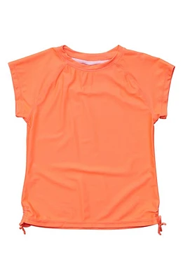 Snapper Rock Kids' Tangerine Short Sleeve Rashguard Orange at Nordstrom,