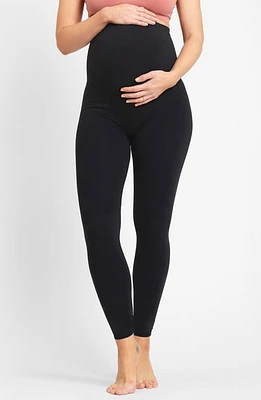 Seraphine Seamless Over the Bump Maternity Leggings Black at Nordstrom,