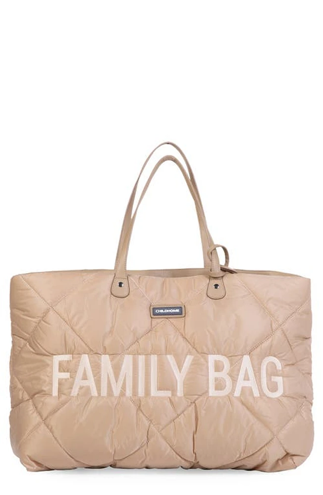 CHILDHOME Family Bag Large Quilted Diaper Bag in Puffer Beige at Nordstrom