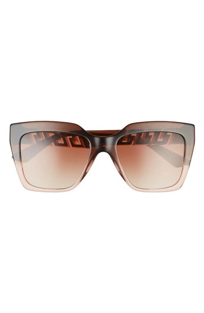 Versace 56mm Gradient Square Sunglasses in Brown Gradient at Nordstrom